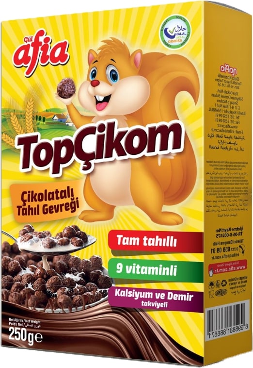 Afia - Topçikom Çikolatalı Tahıl Gevreği / Topçikom Schokoladen-Müsli 250g