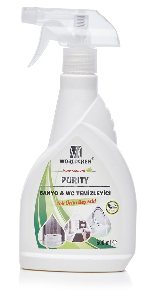 Worldchem - Purity Bitkisel Banyo ve Tuvalet Temizleyici / Purity Pflinzlicher Bad- und Toilettenreiniger 500 ml