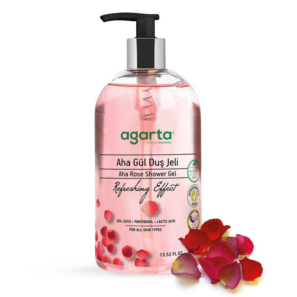 Natürliches Aha Rosen Duschgel 400ml - Agarta - Doğal Aha Gül Duş Jeli 400 ml