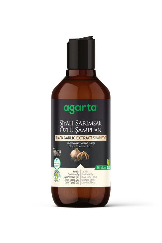 Agarta Natural Black Garlic Shampoo gegen Haarausfall 400 ml - Agarta Doğal Saç Dökülmesine Karşı Siyah Sarımsaklı Şampuan 400 ml