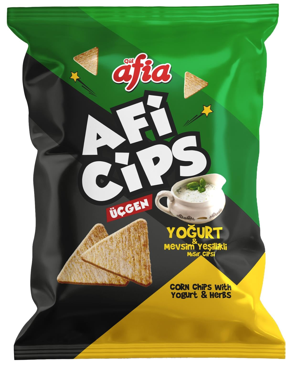 Afia - Aficips Yoğurt ve Mevsim Yeşillikli Mısır Cips / Sour Cream Maischips 40g