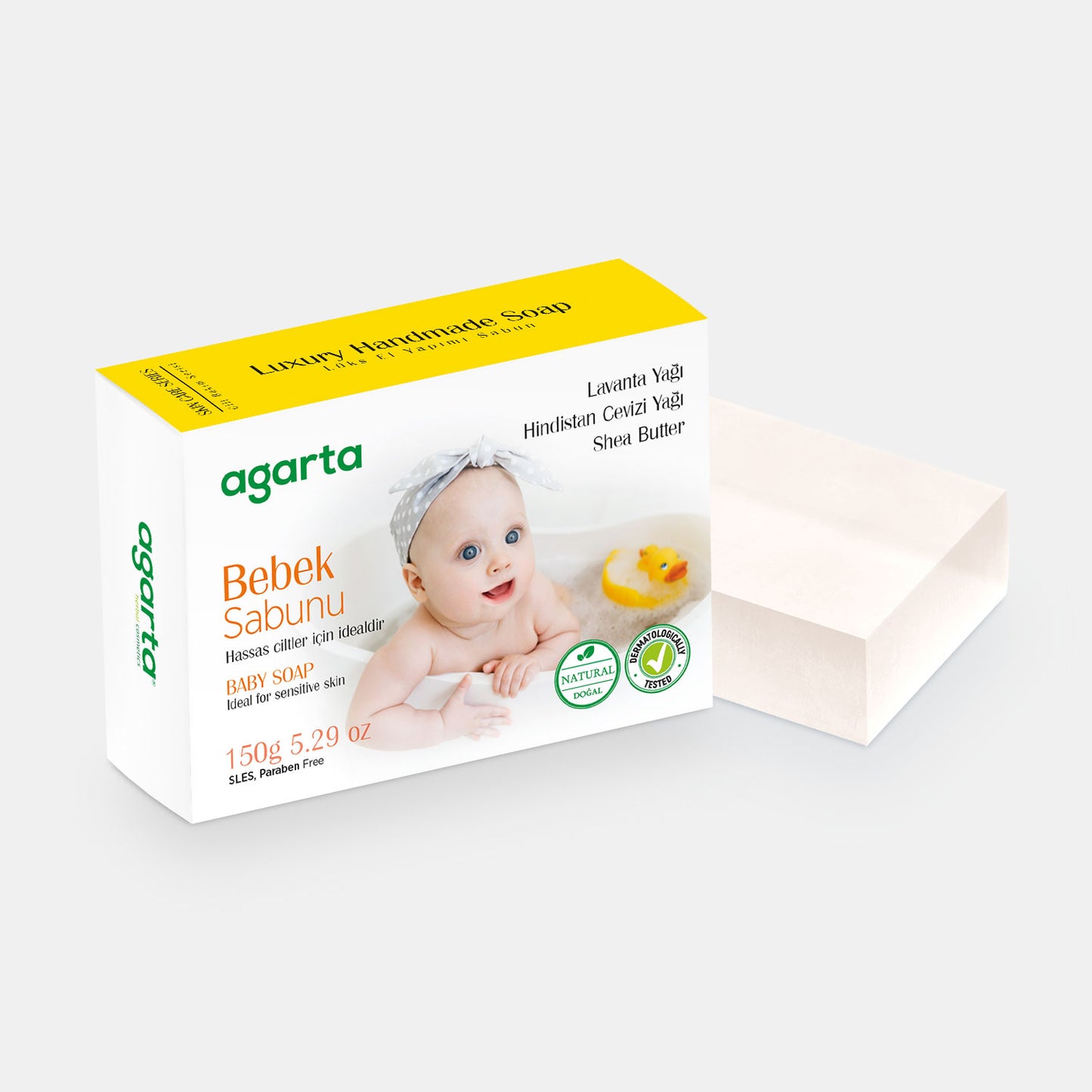 Agarta Natural Care Babyseife 150 gr - Agarta Doğal Bakım Bebek Sabunu 150 gr