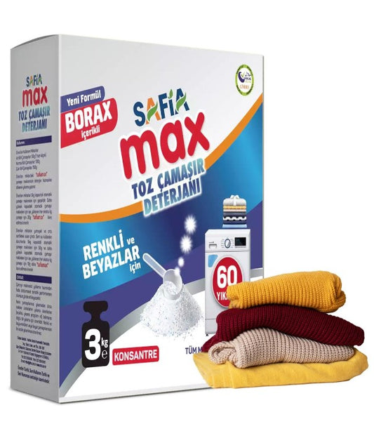 Safia - Max Çamaşır Makina Toz Deterjan / Max Waschpulver 3kg