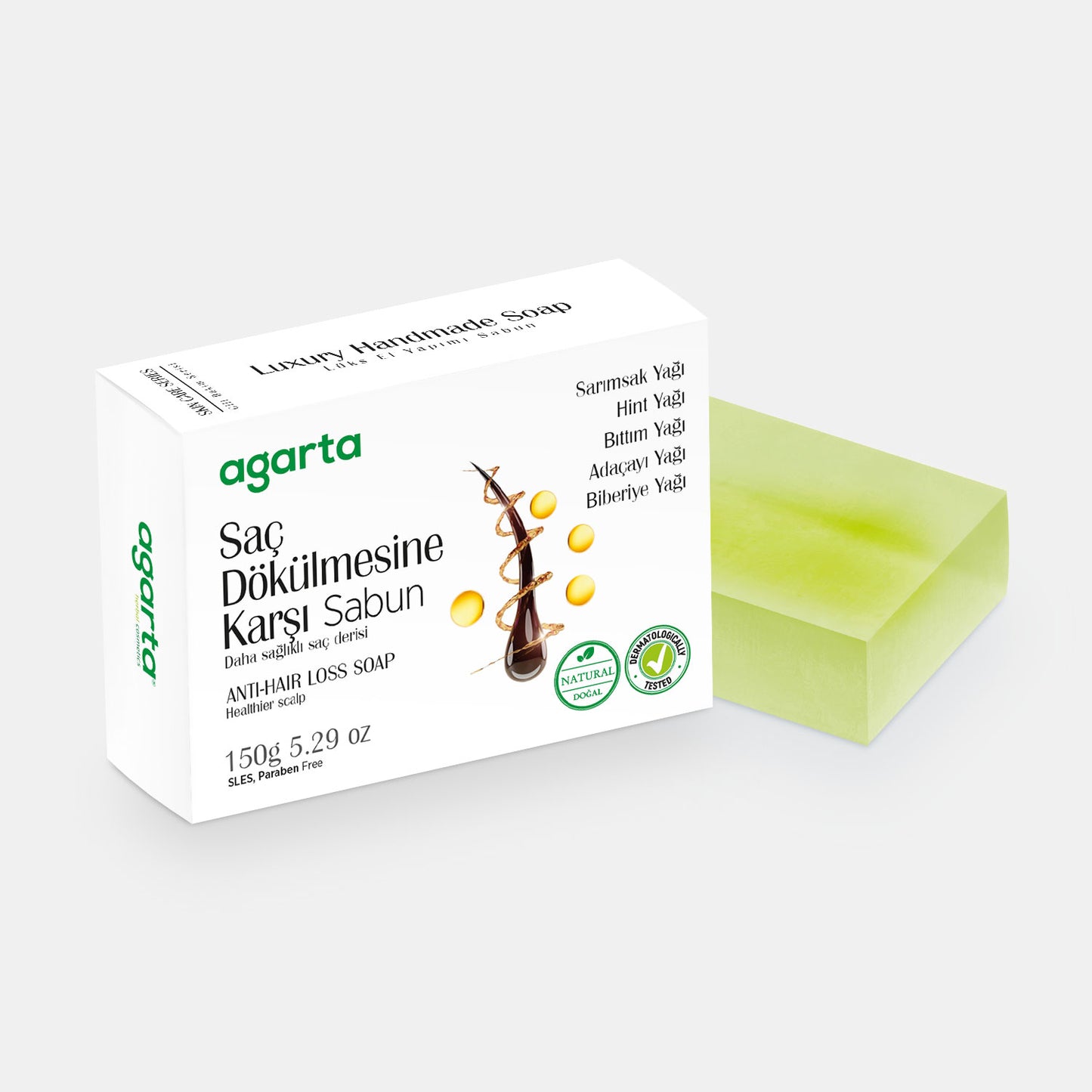 Agarta Natural Care Anti-Haarausfall-Seife 150 gr - Agarta Doğal Bakım Saç Dökülmesine Karşı Sabun 150 gr